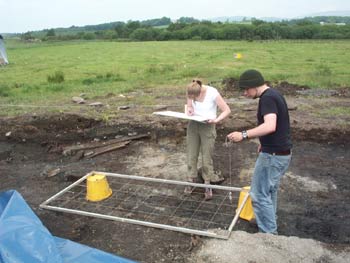 Preparing a scale plan of the Trench 6